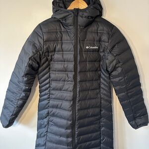 Columbia Black Hooded Puffer Coat